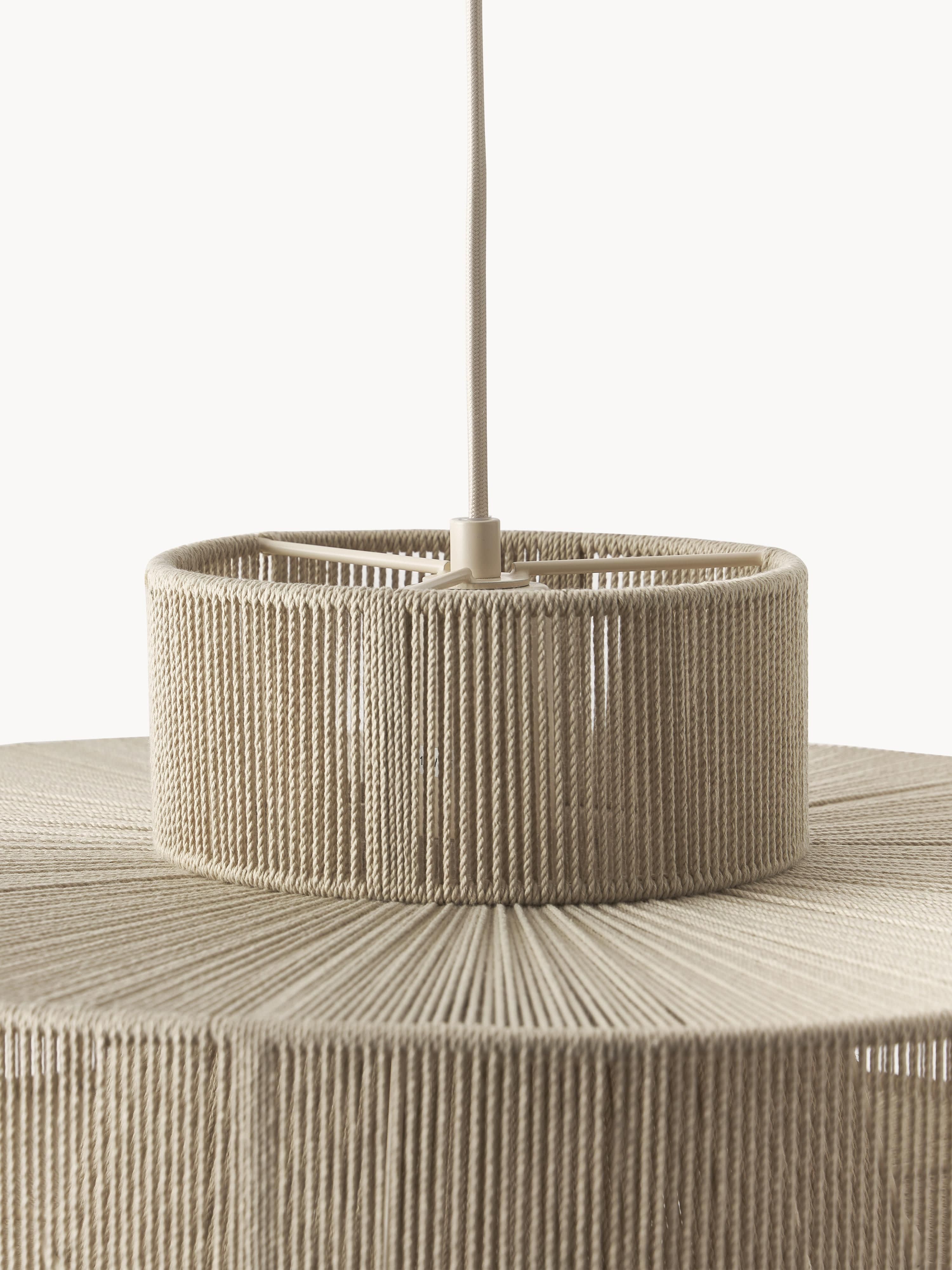 Grande suspension en fils de lin Matias - Beige