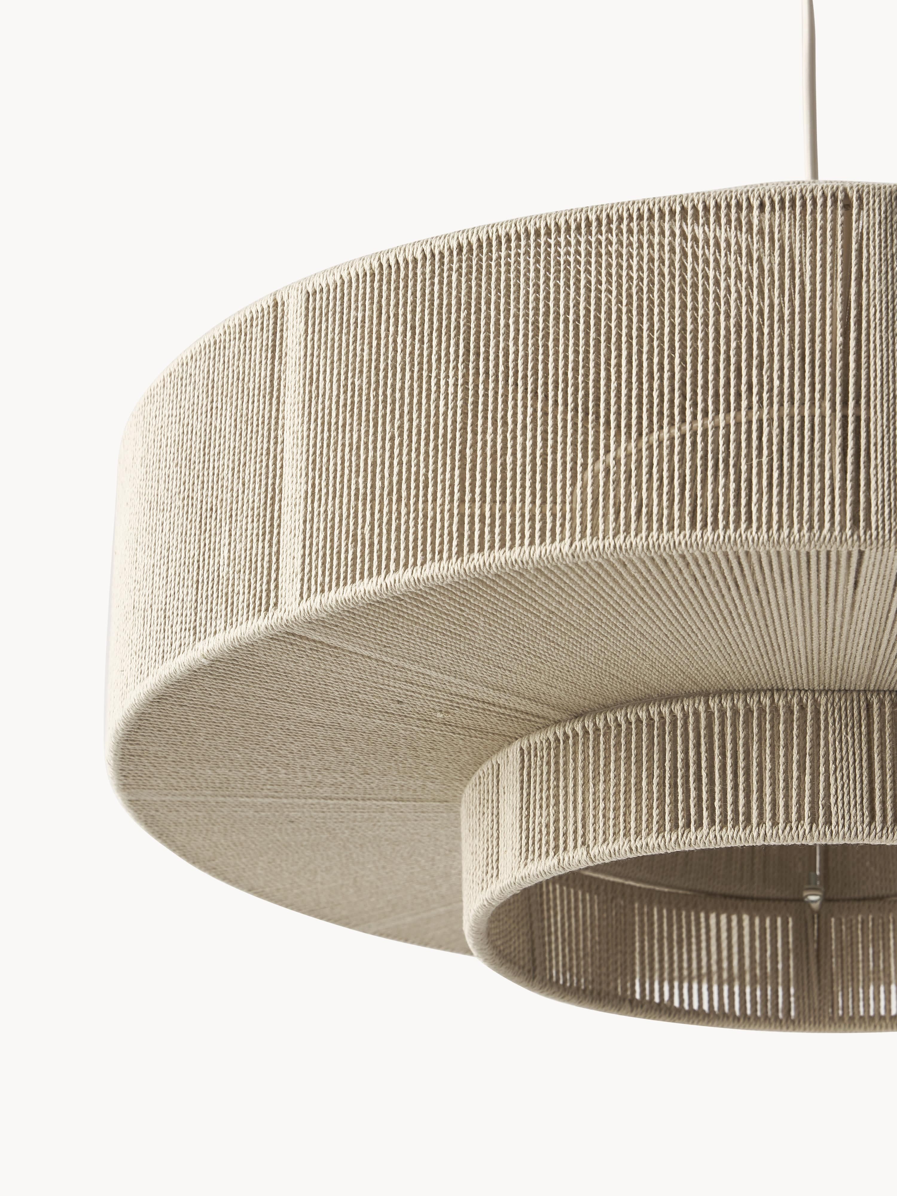 Grande suspension en fils de lin Matias - Beige