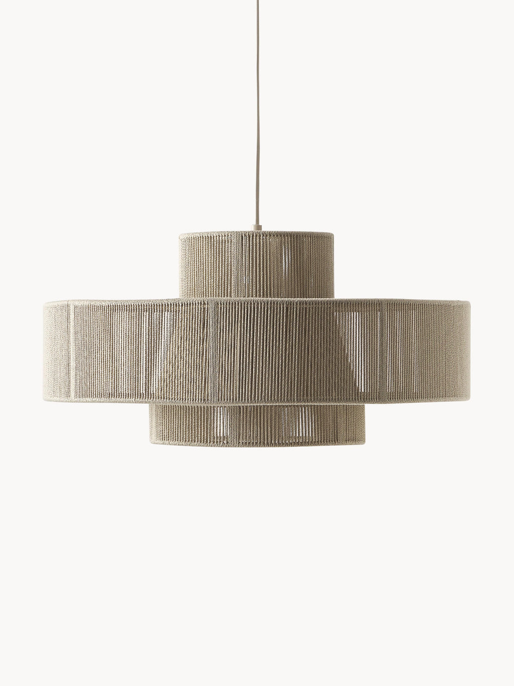Grande suspension en fils de lin Matias - Beige