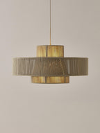 Grande suspension en fils de lin Matias - Beige