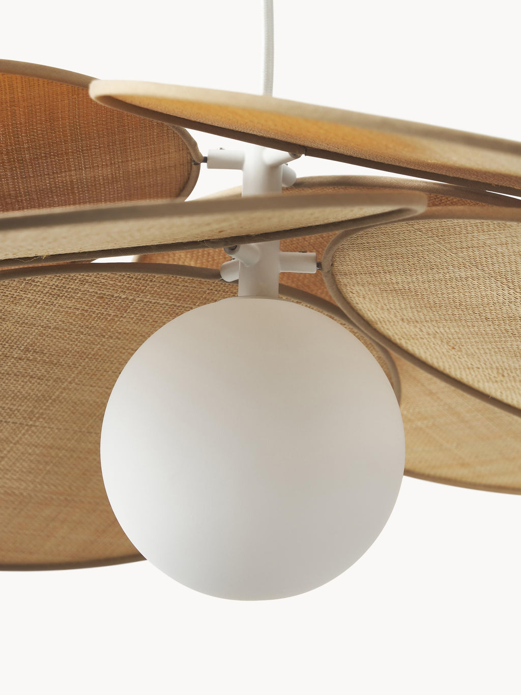 Suspension en fibres naturelles Arto - Beige, blanc