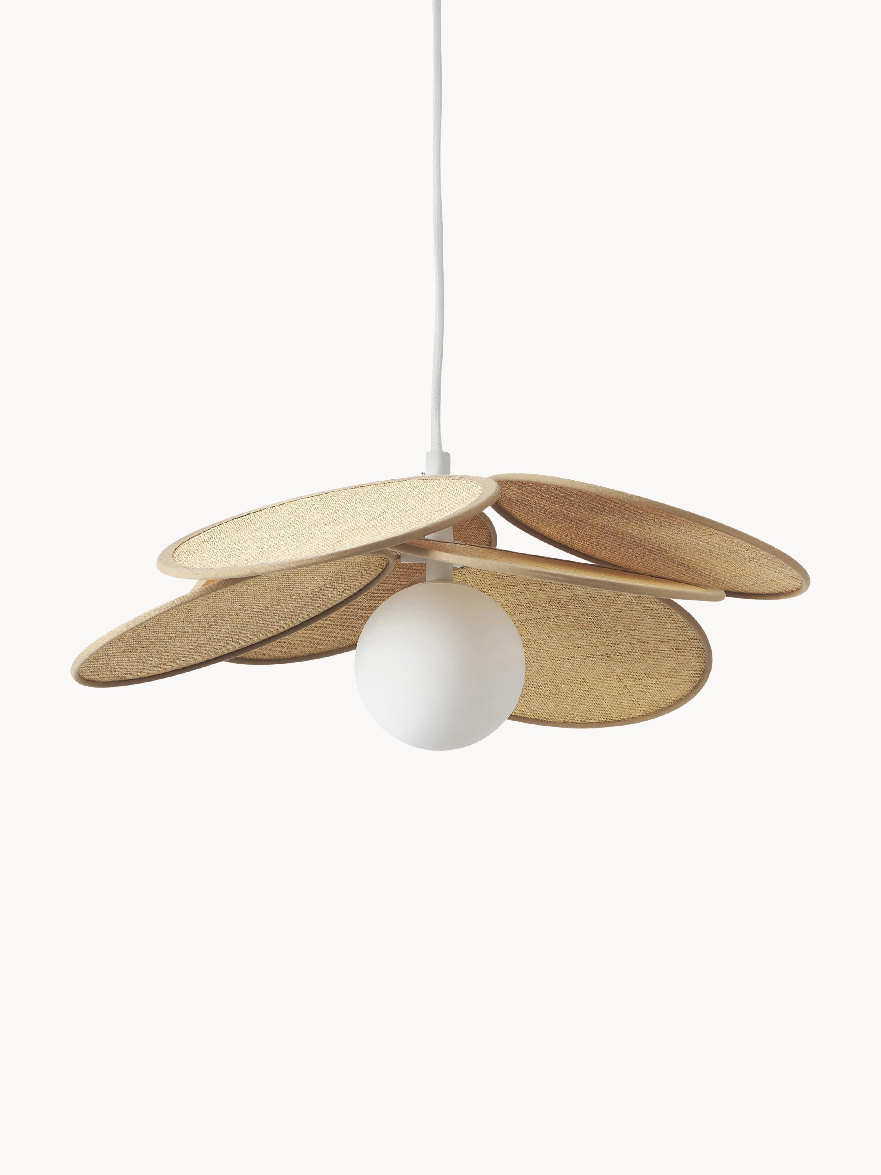 Suspension en fibres naturelles Arto - Beige, blanc
