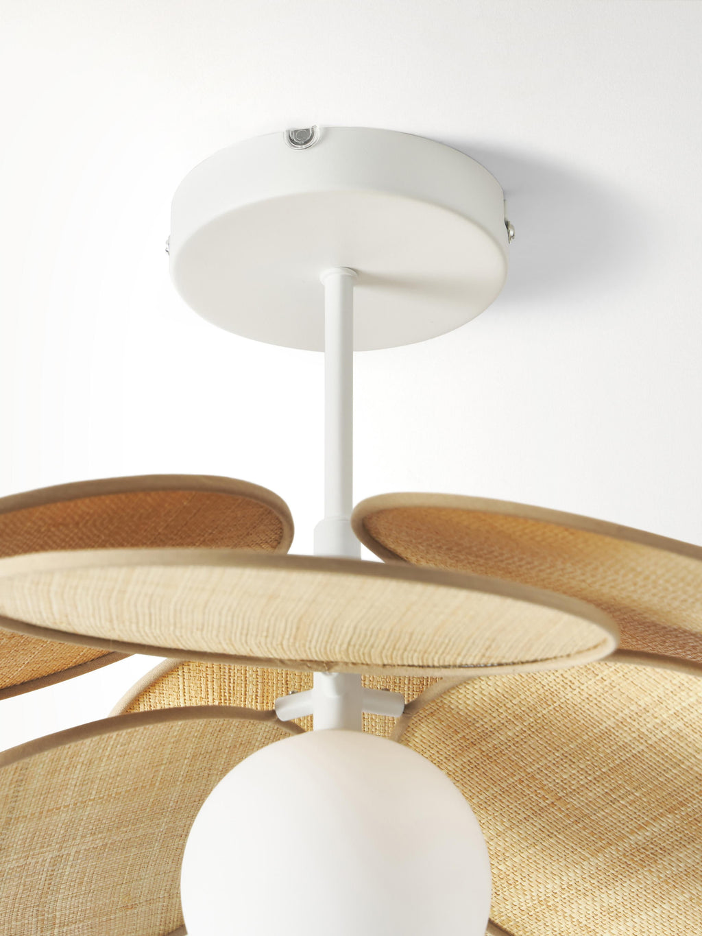 Plafonnier en fibres naturelles Arto - Beige, blanc