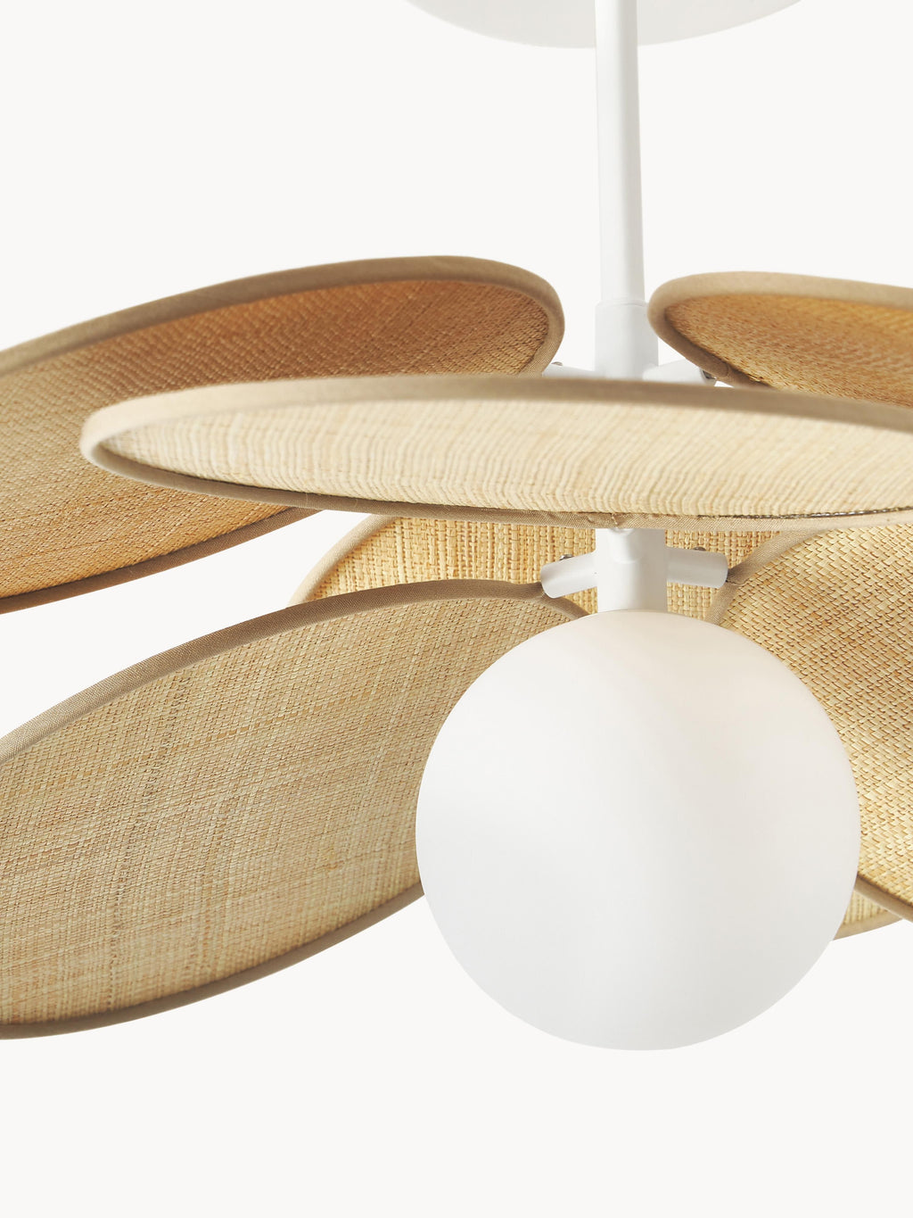 Plafonnier en fibres naturelles Arto - Beige, blanc