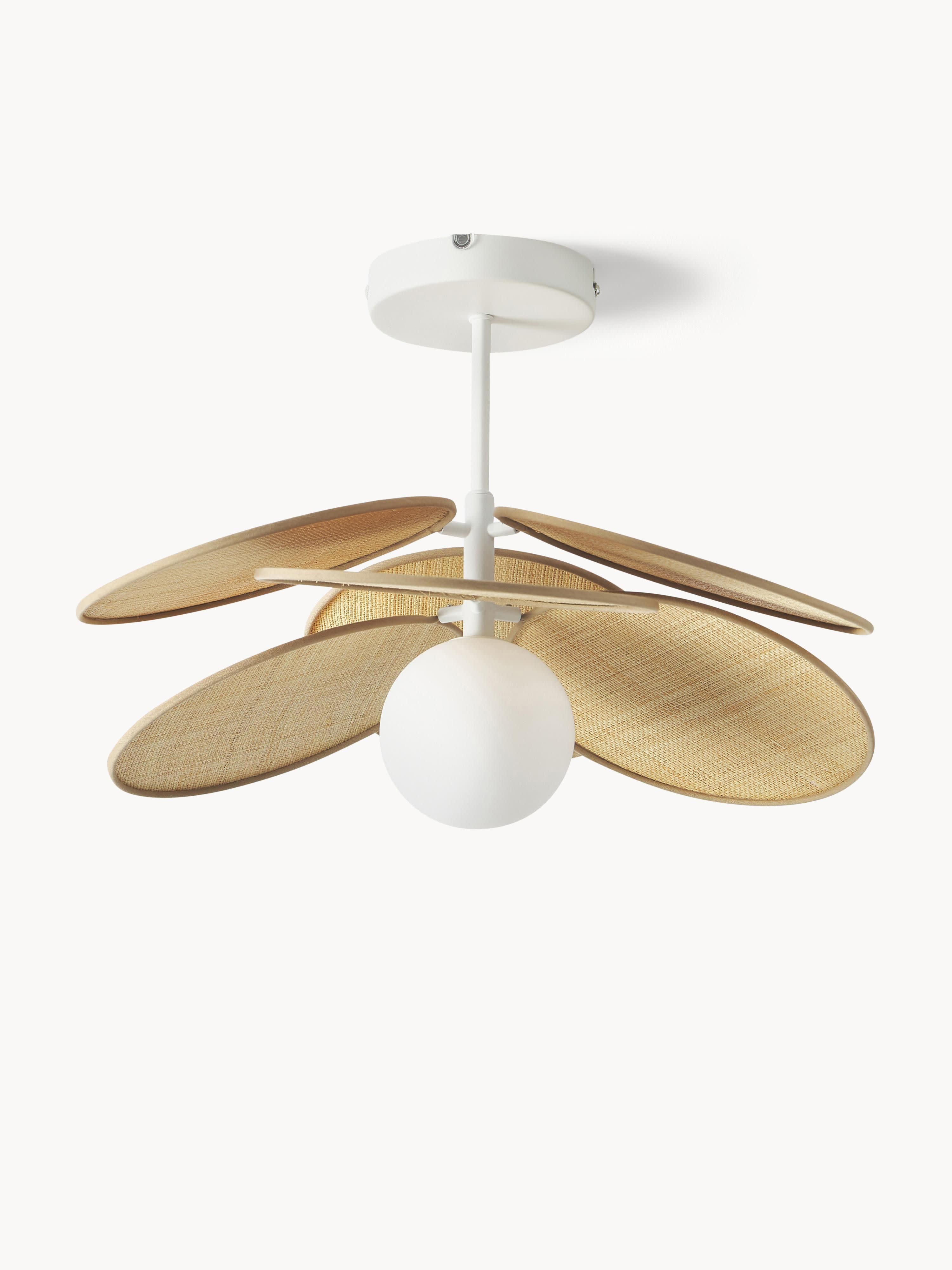 Plafonnier en fibres naturelles Arto - Beige, blanc