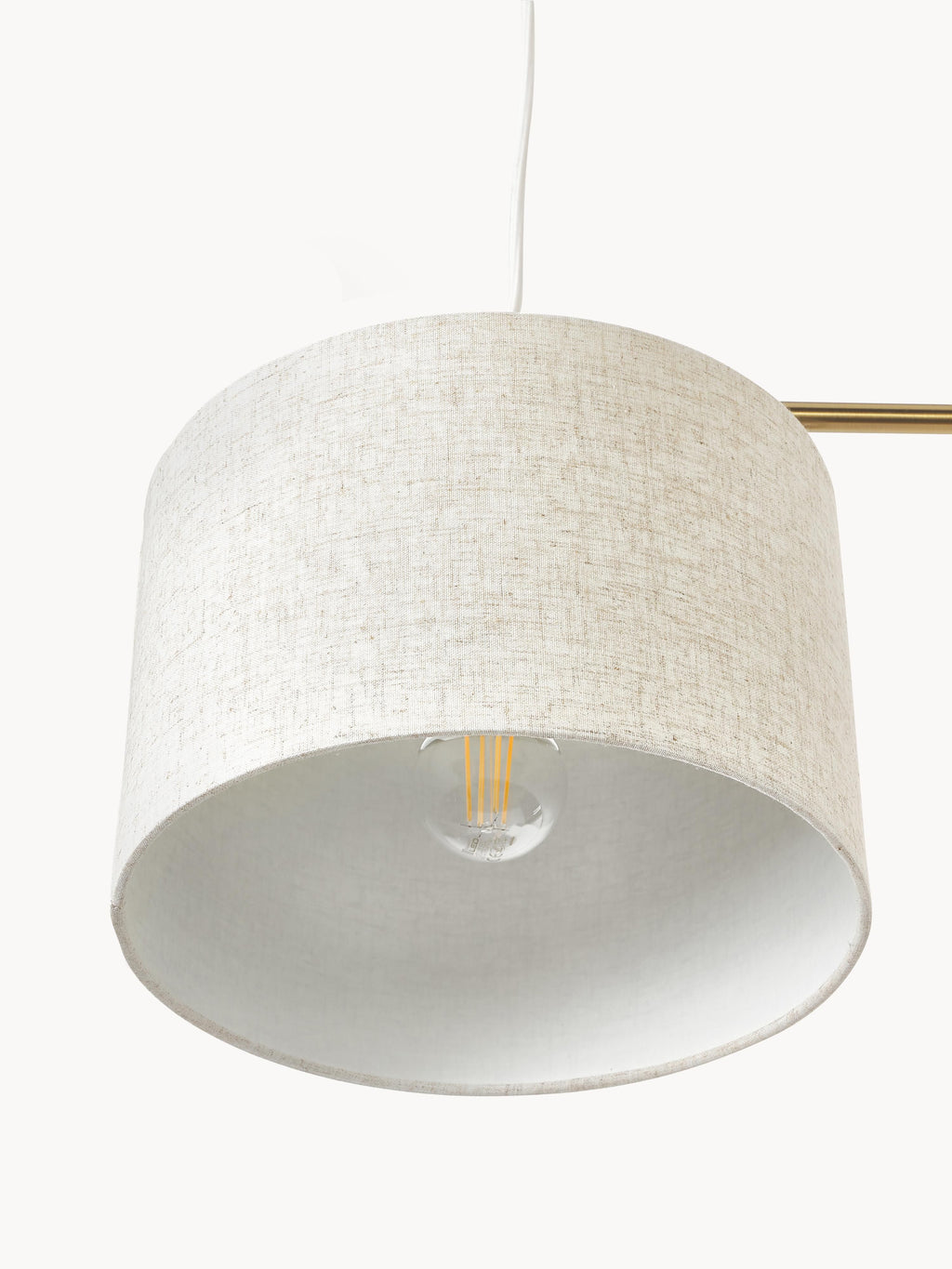 Grande suspension Frithjof - Beige clair, doré