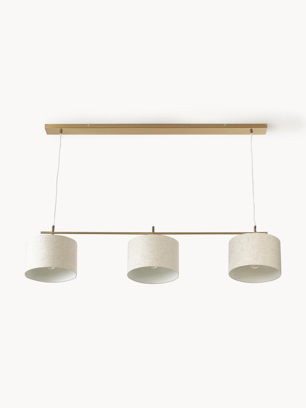 Grande suspension Frithjof - Beige clair, doré