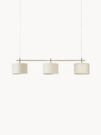 Grande suspension Frithjof - Beige clair, doré