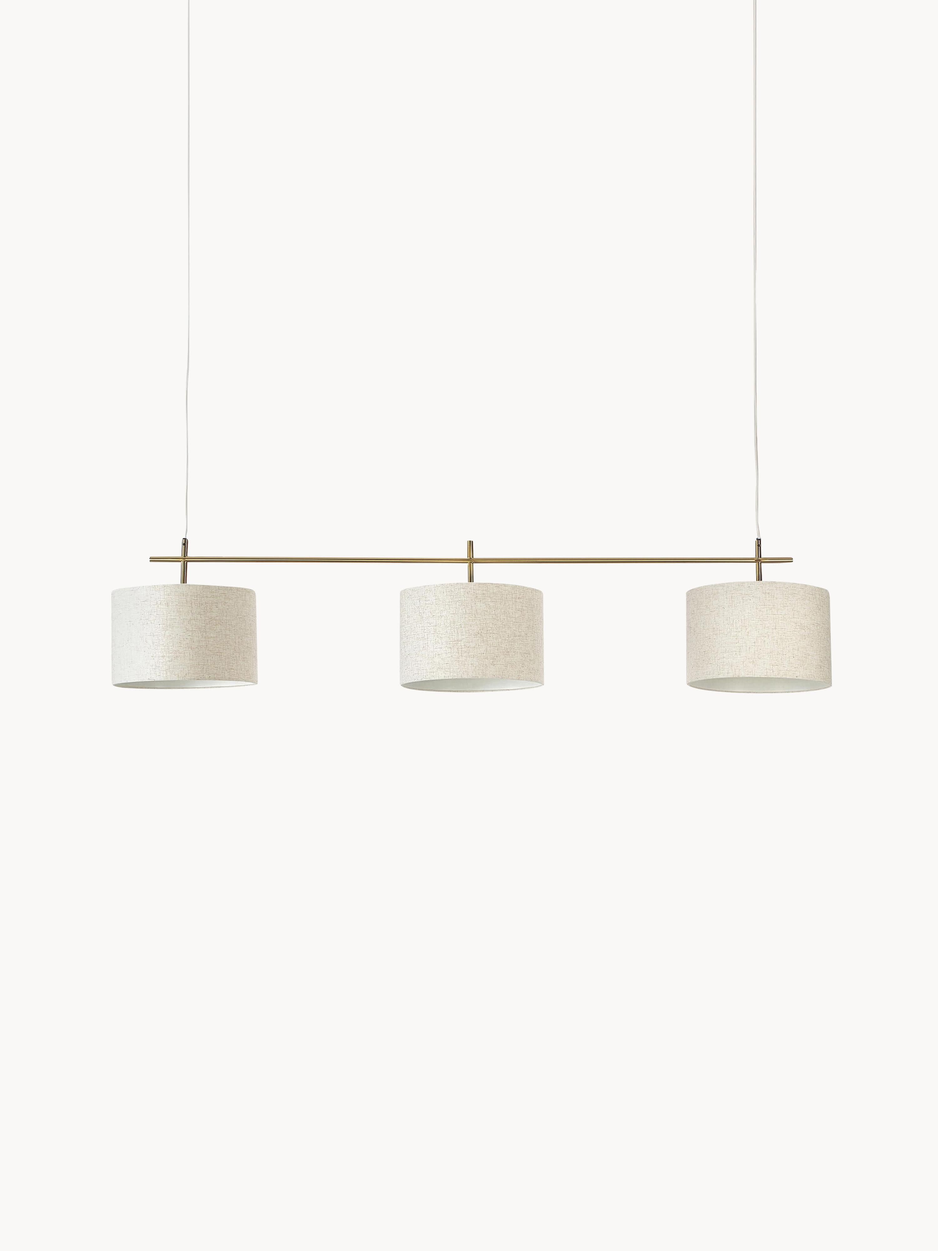 Grande suspension Frithjof - Beige clair, doré
