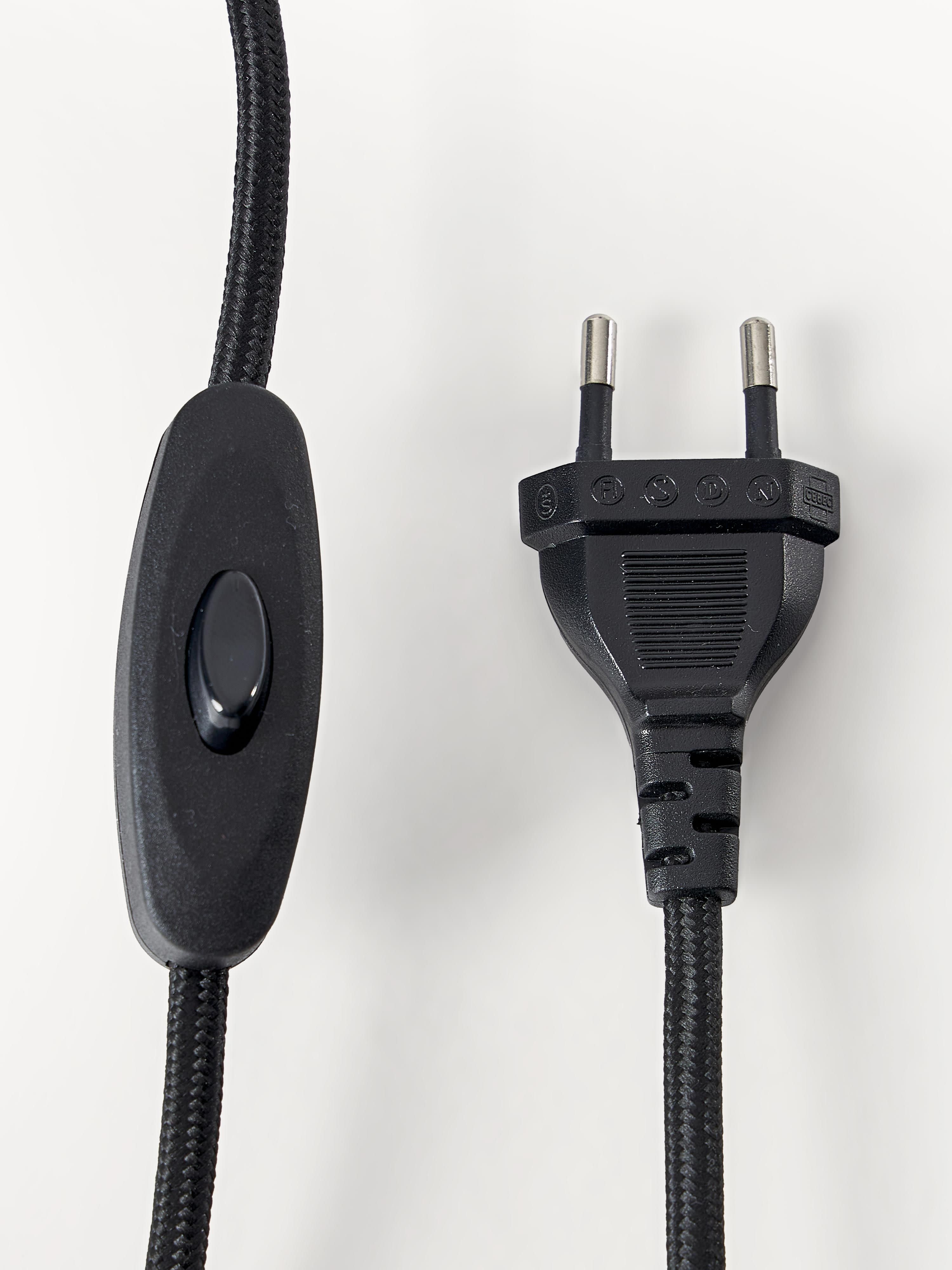 Lampe à poser avec pied en marbre Ashby - Blanc, brun foncé, marbré