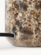 Lampe à poser avec pied en marbre Ashby - Blanc, brun foncé, marbré