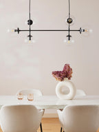 Grande suspension Jona - Noir, transparent