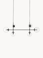 Grande suspension Jona - Noir, transparent