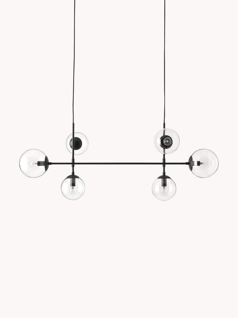 Grande suspension Jona - Noir, transparent