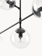 Grande suspension Jona - Noir, transparent