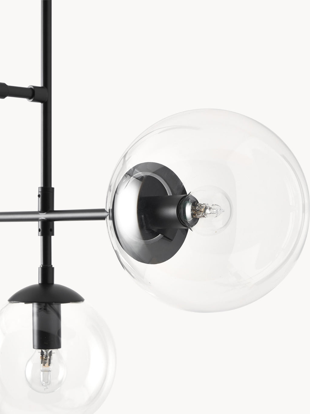 Grande suspension Jona - Noir, transparent