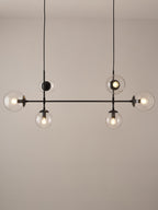 Grande suspension Jona - Noir, transparent