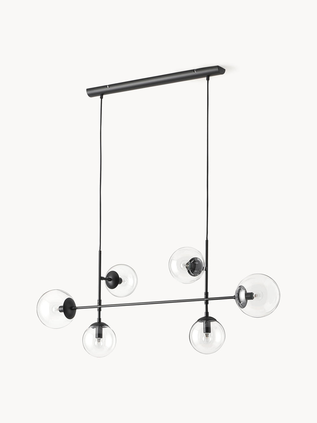 Grande suspension Jona - Noir, transparent