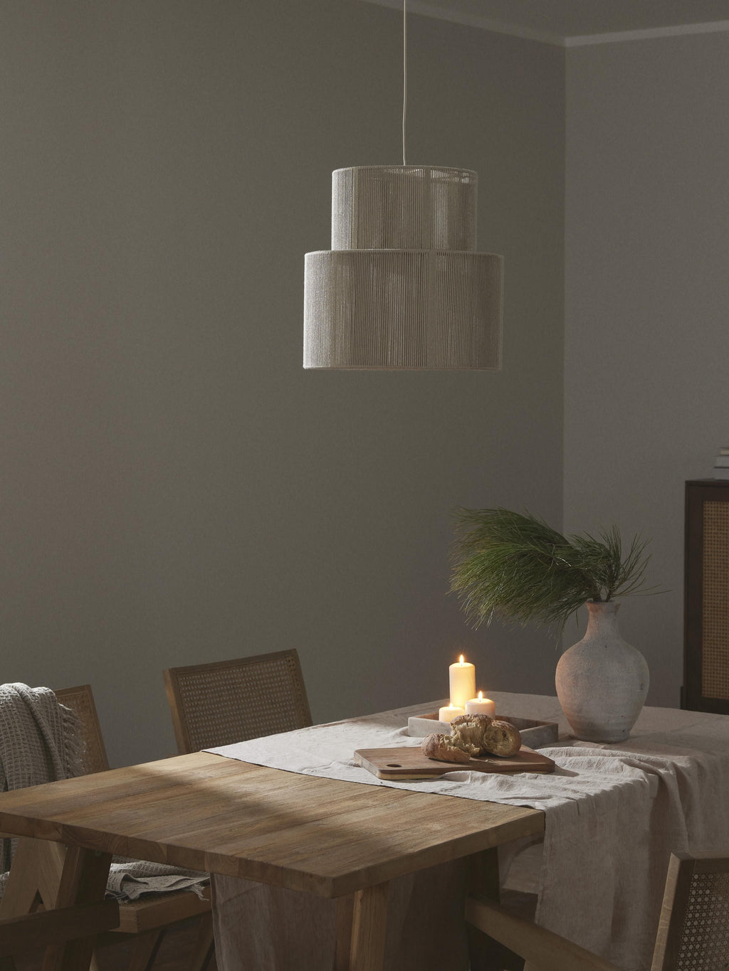 Suspension en fils de lin Matias - Beige