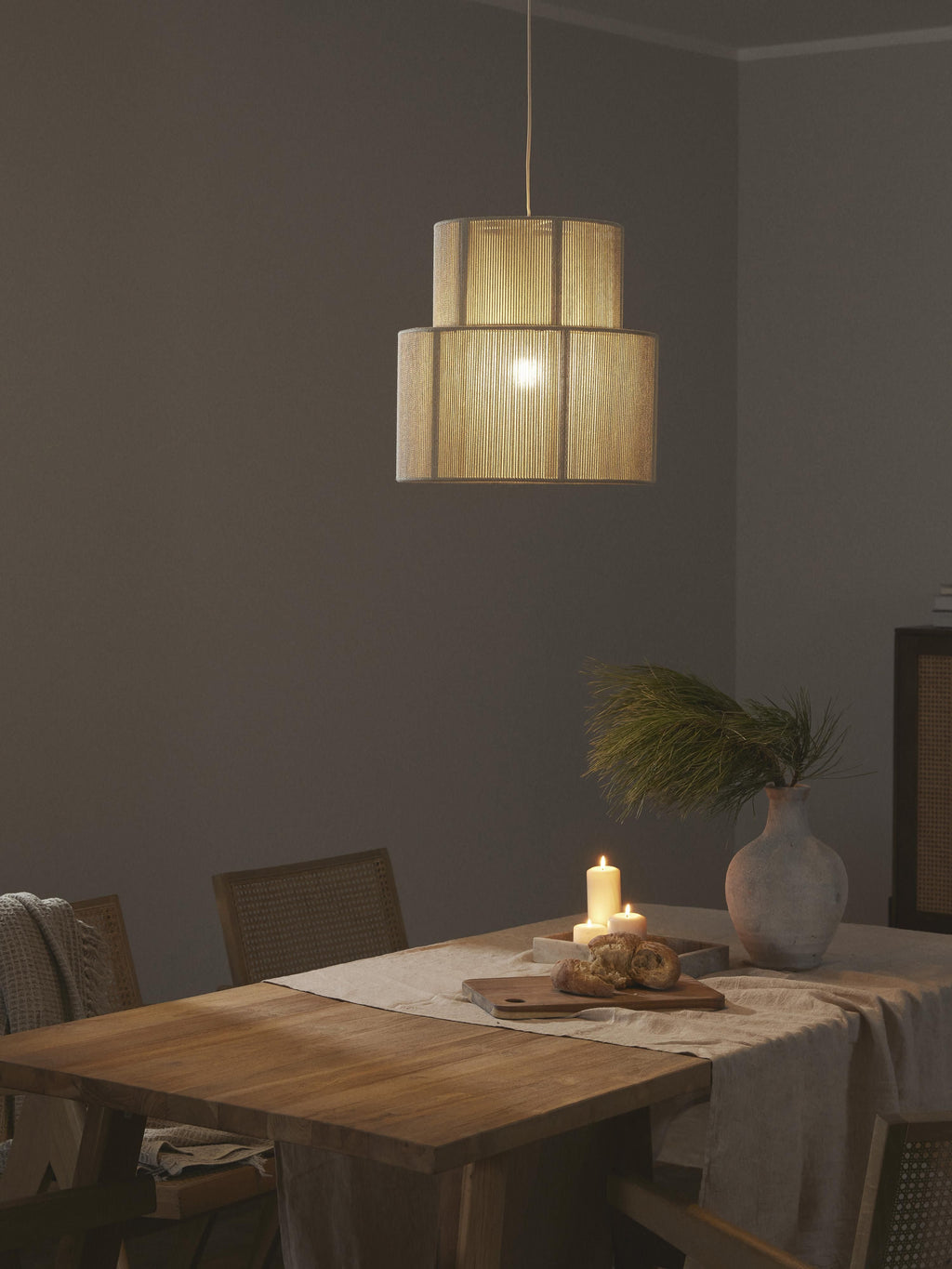 Suspension en fils de lin Matias - Beige