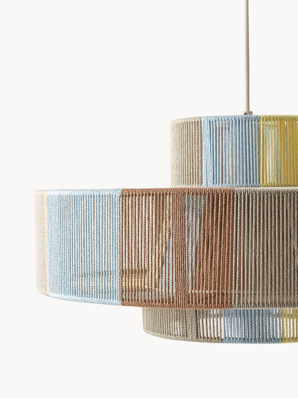 Grande suspension en fils de lin Matias - Multicolore