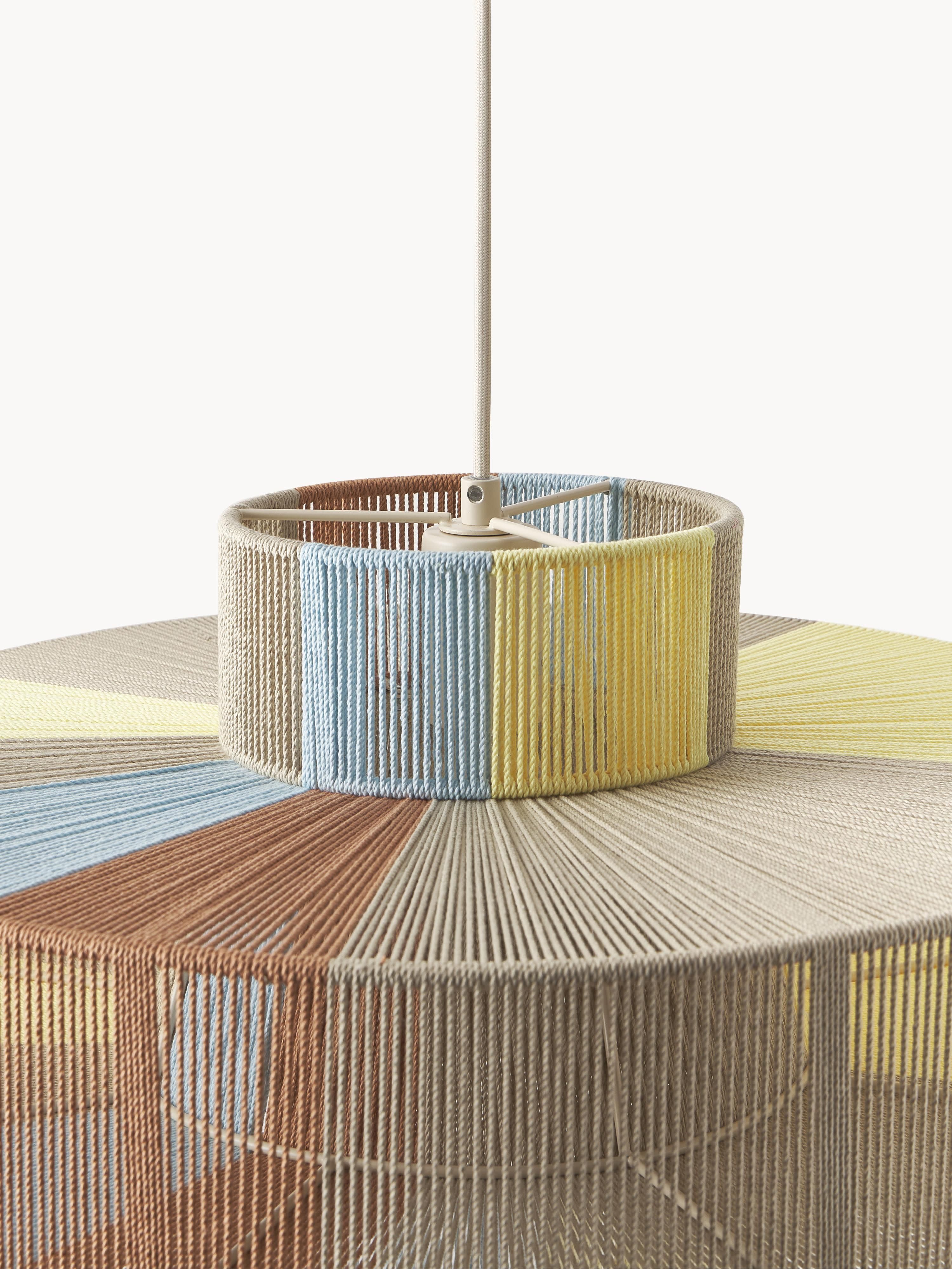 Grande suspension en fils de lin Matias - Multicolore