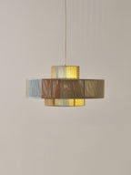 Grande suspension en fils de lin Matias - Multicolore