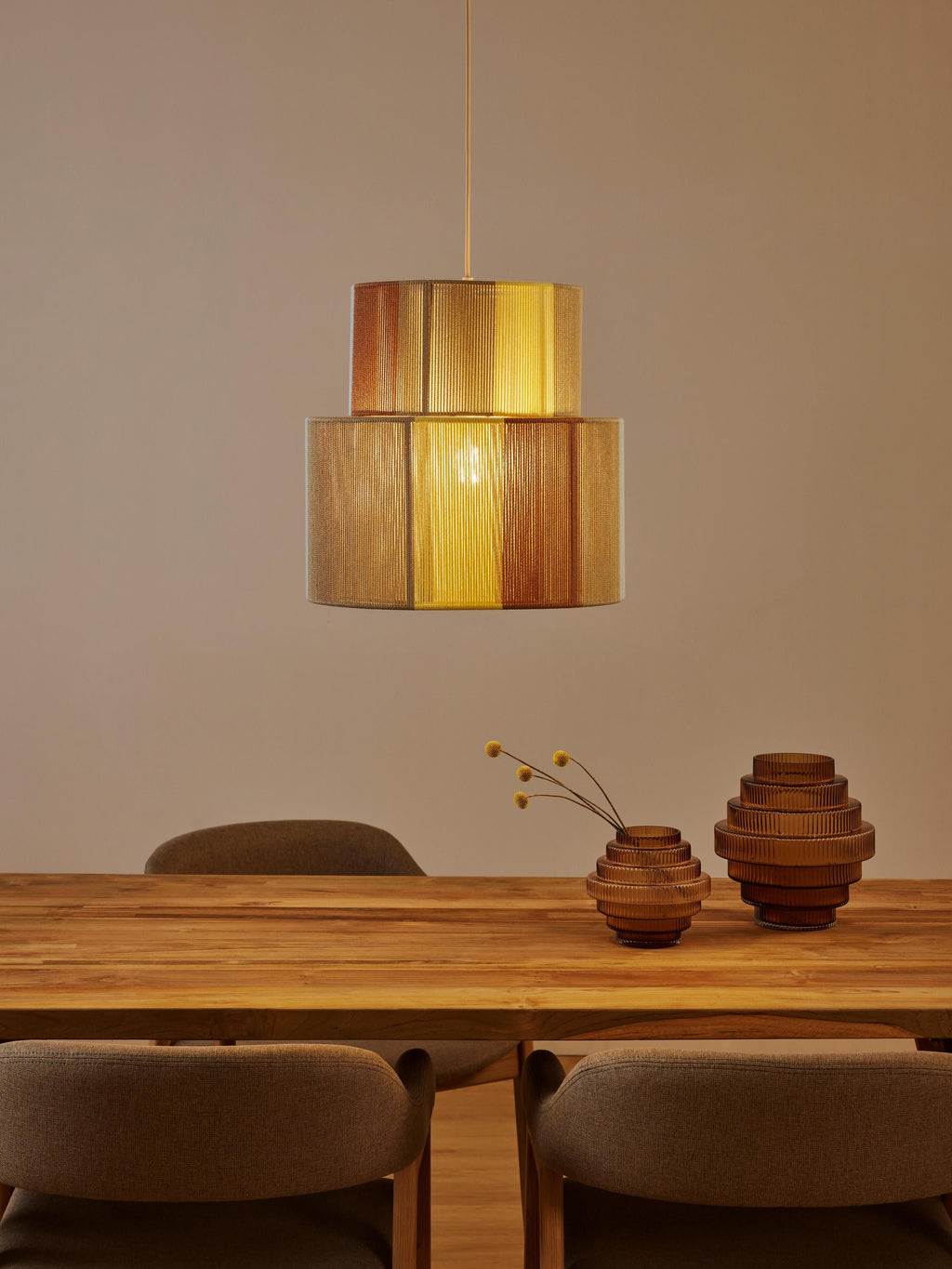 Suspension en fils de lin Matias - Multicolore