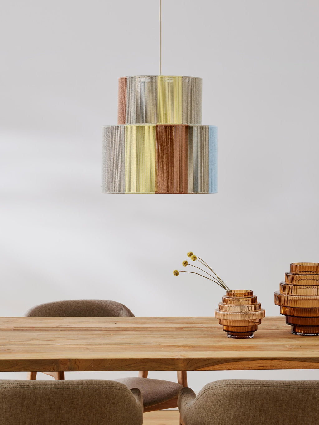 Suspension en fils de lin Matias - Multicolore
