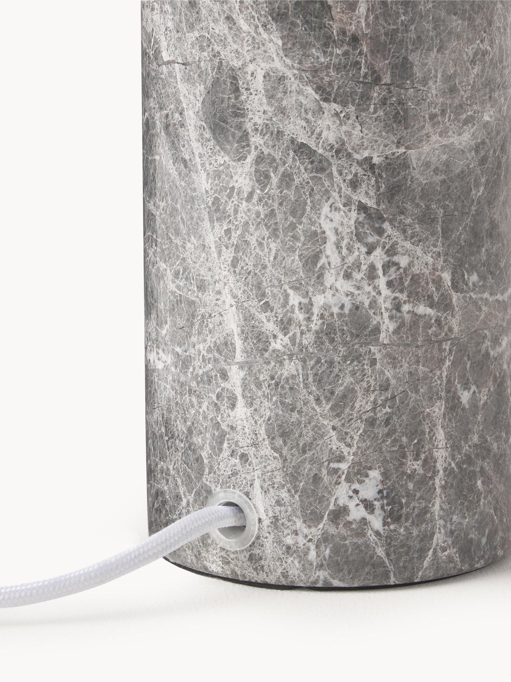 Lampe à poser avec pied en marbre Baldvin - Beige, gris, marbré