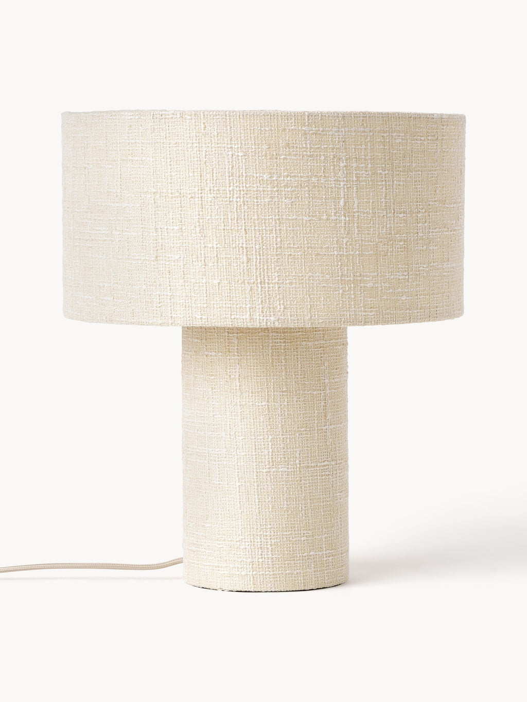 Lampe à poser en bouclette Tomi - Bouclette blanc crème