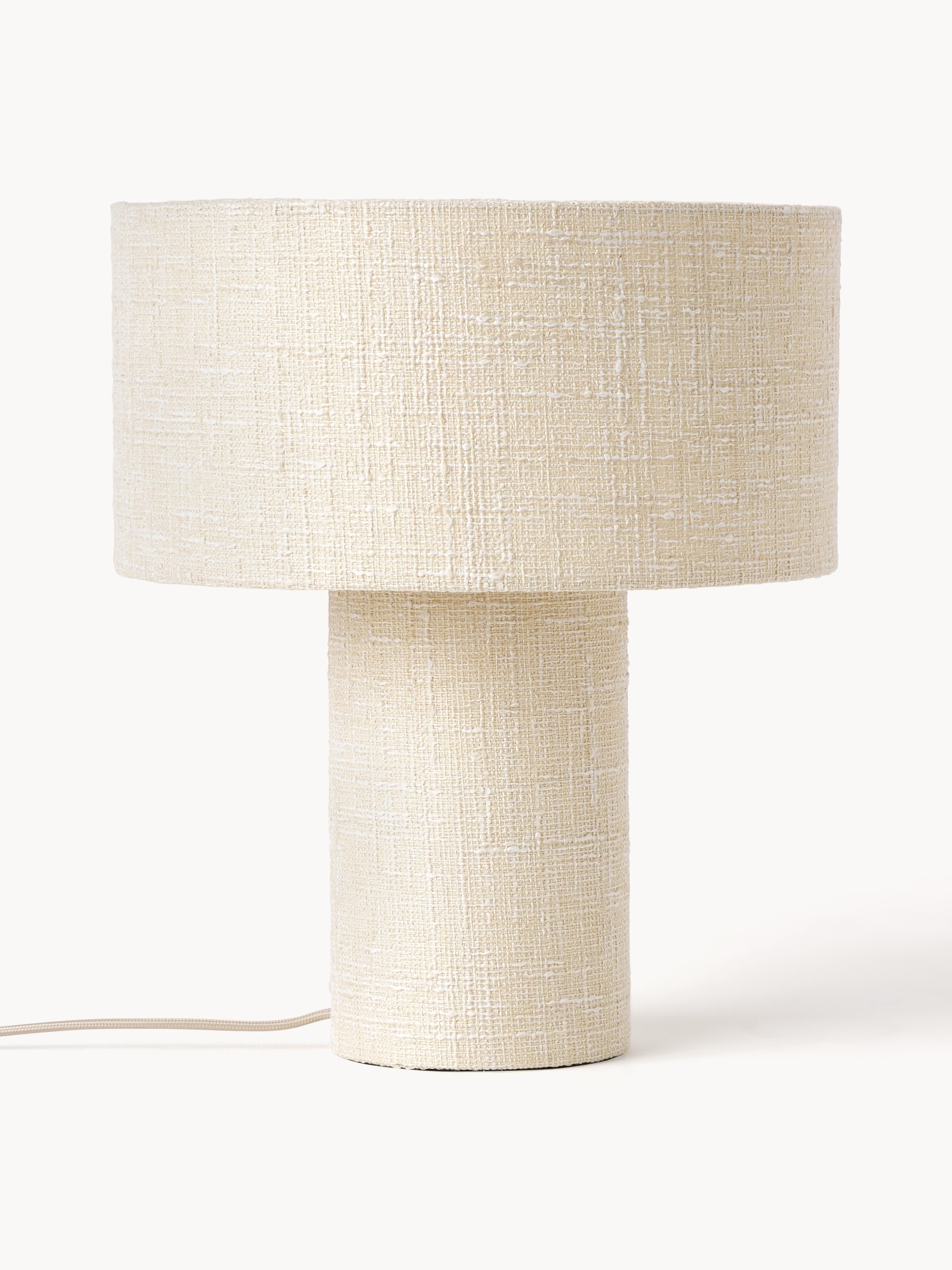 Lampe à poser en bouclette Tomi - Bouclette blanc crème