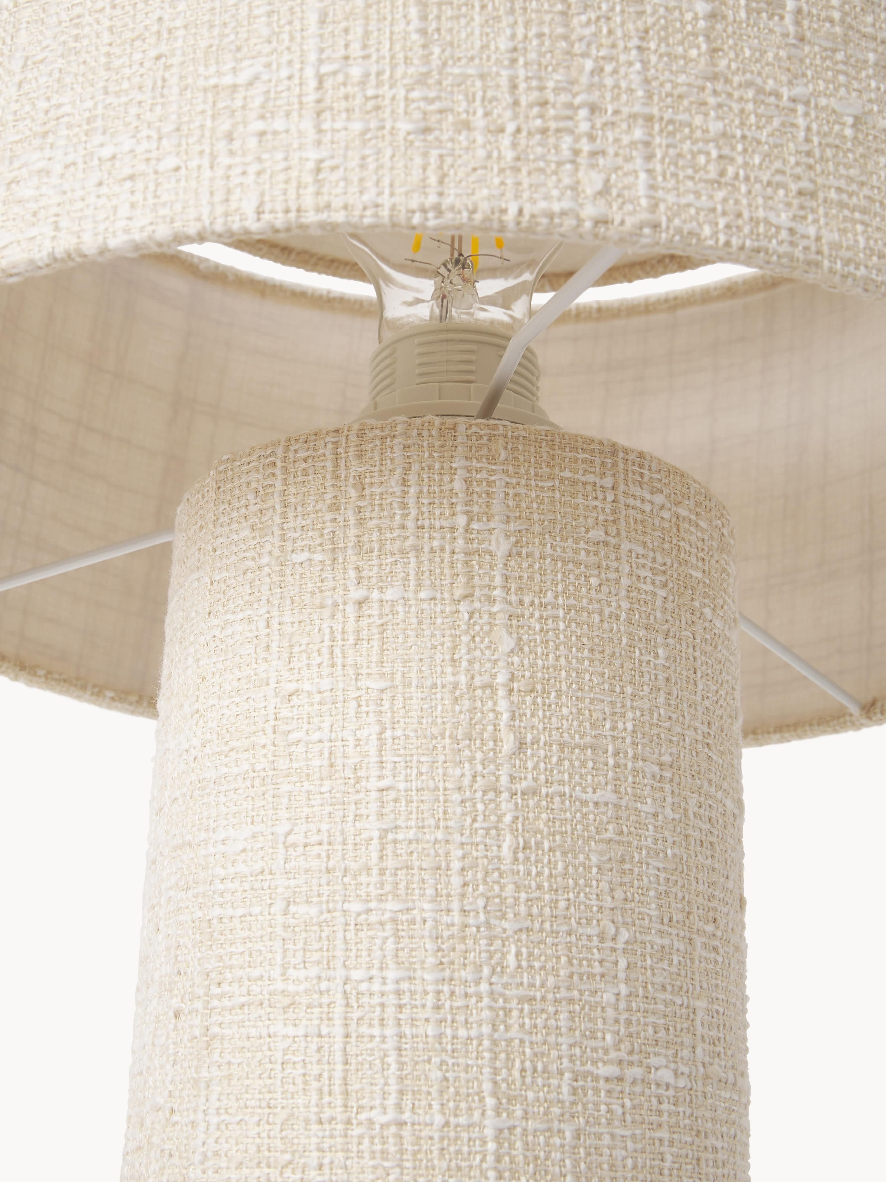 Lampe à poser en bouclette Tomi - Bouclette blanc crème