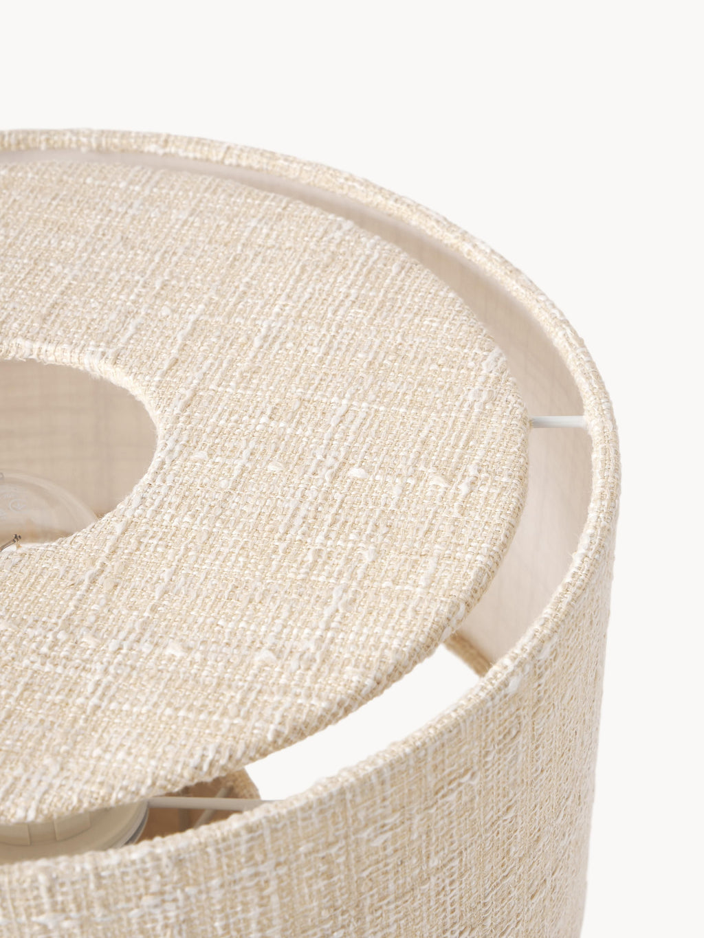 Lampe à poser en bouclette Tomi - Bouclette blanc crème
