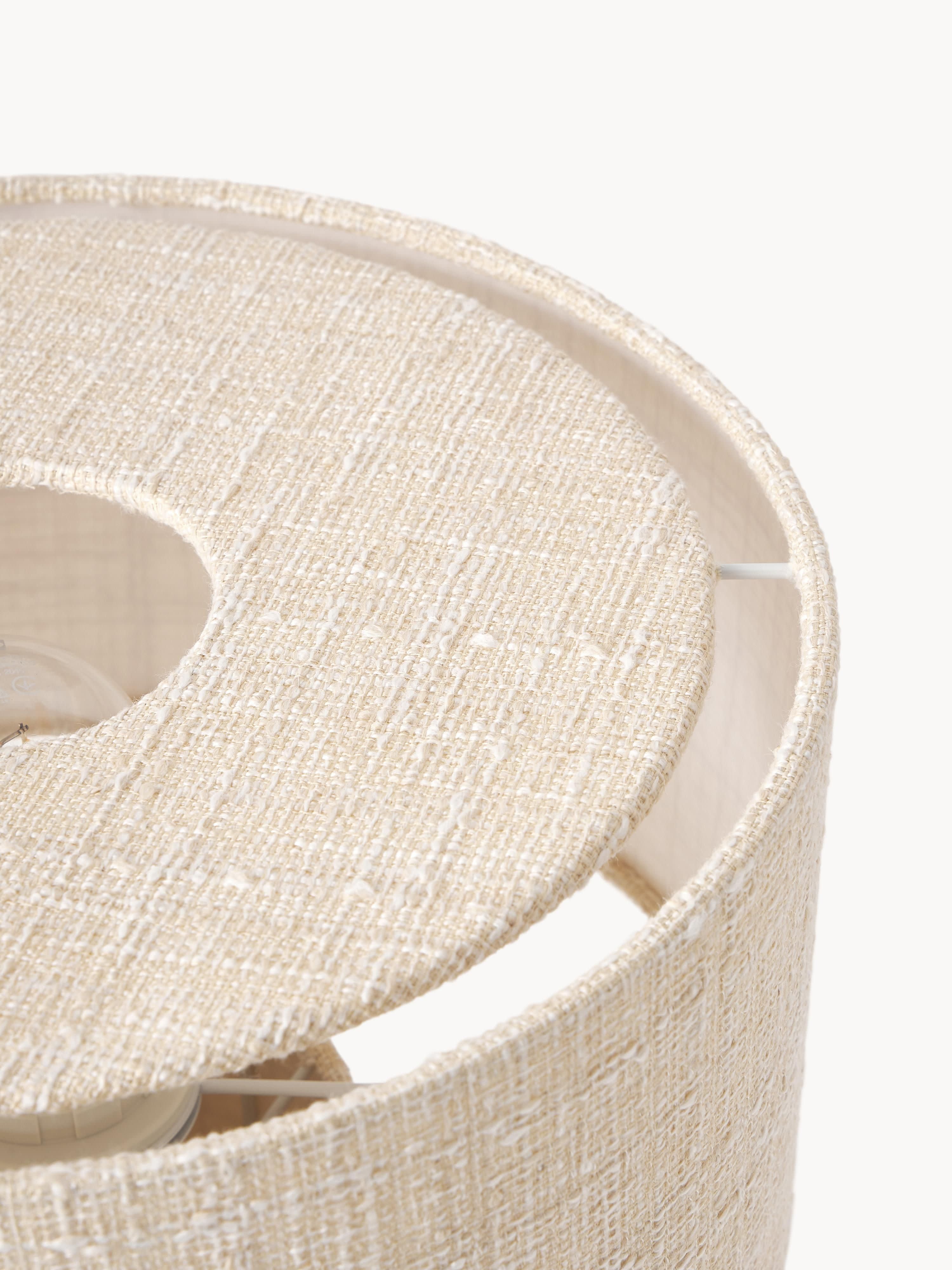 Lampe à poser en bouclette Tomi - Bouclette blanc crème