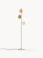 Lampadaire en verre opalescent Noir - Multicolore