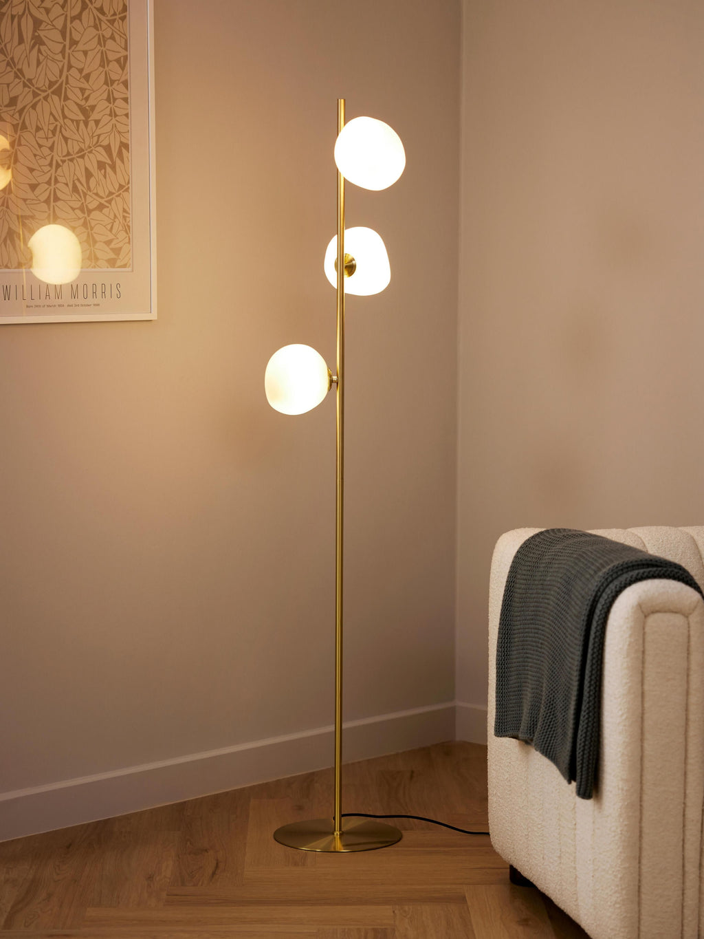 Lampadaire en verre opalescent Noir - Multicolore