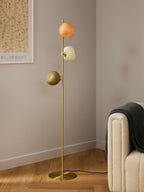 Lampadaire en verre opalescent Noir - Multicolore