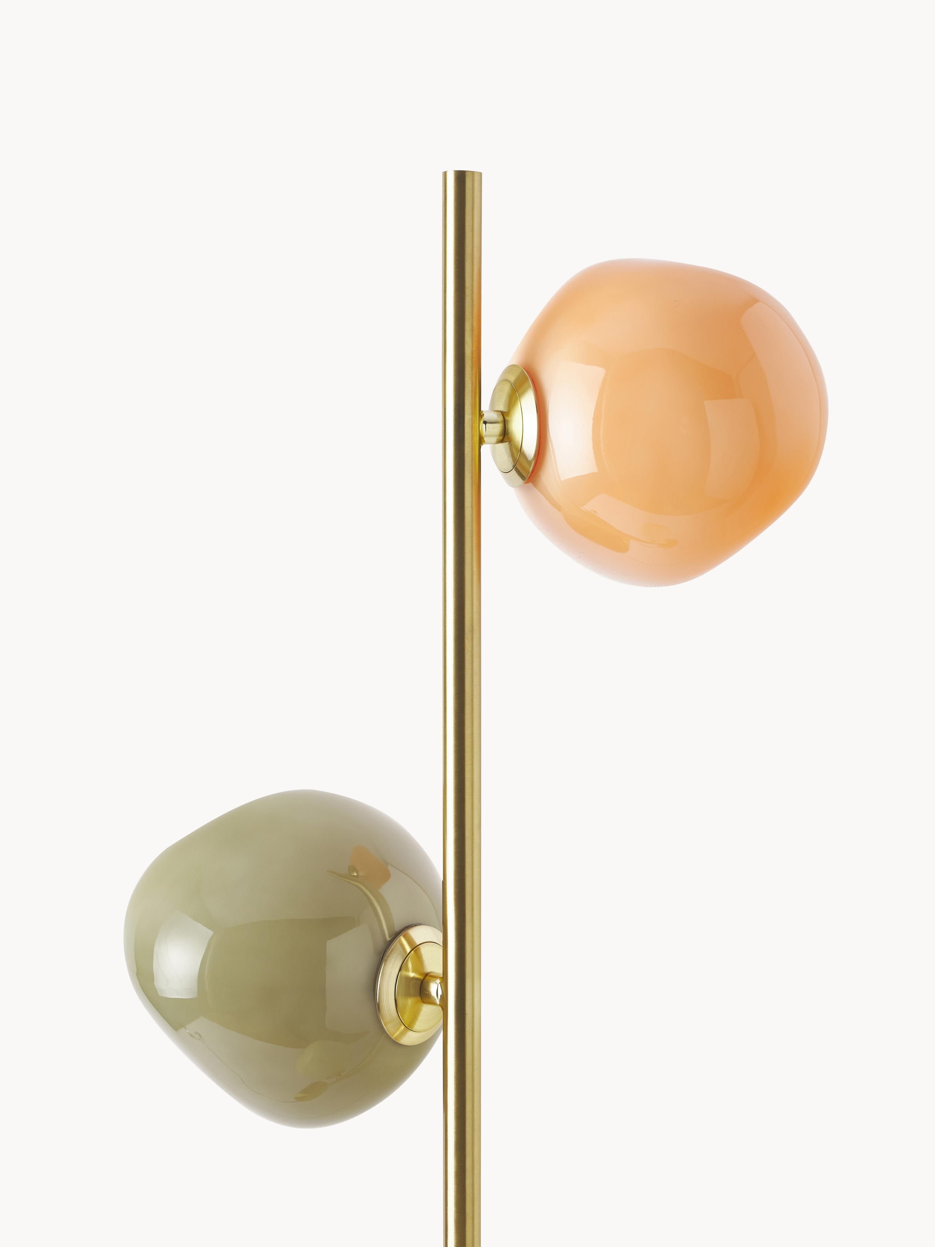 Lampadaire en verre opalescent Noir - Multicolore