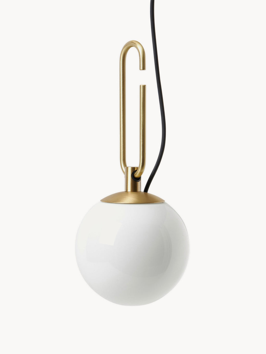 Lampe à poser soufflée bouche nh1217 - Blanc cassé, doré