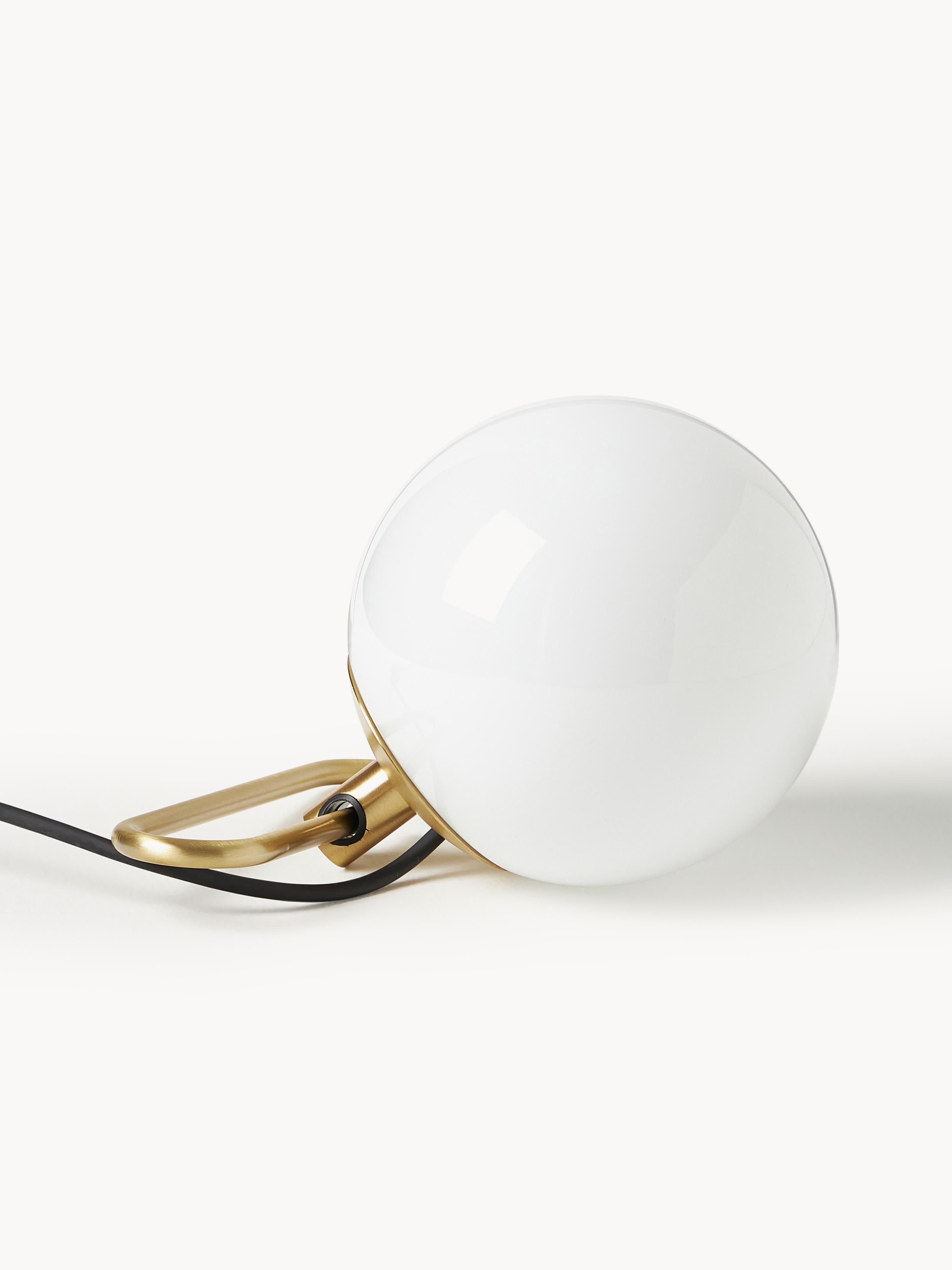 Lampe à poser soufflée bouche nh1217 - Blanc cassé, doré