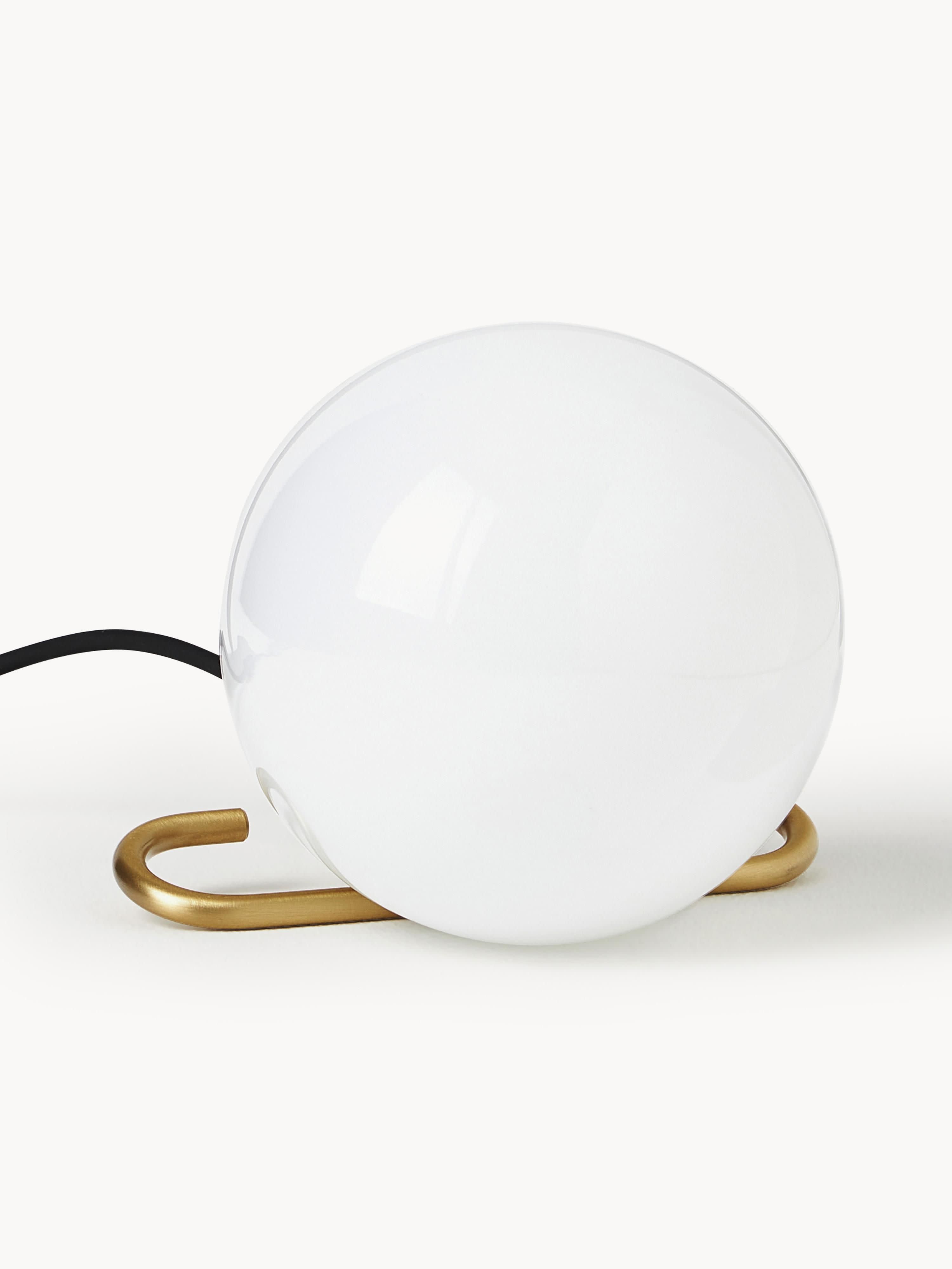 Lampe à poser soufflée bouche nh1217 - Blanc cassé, doré