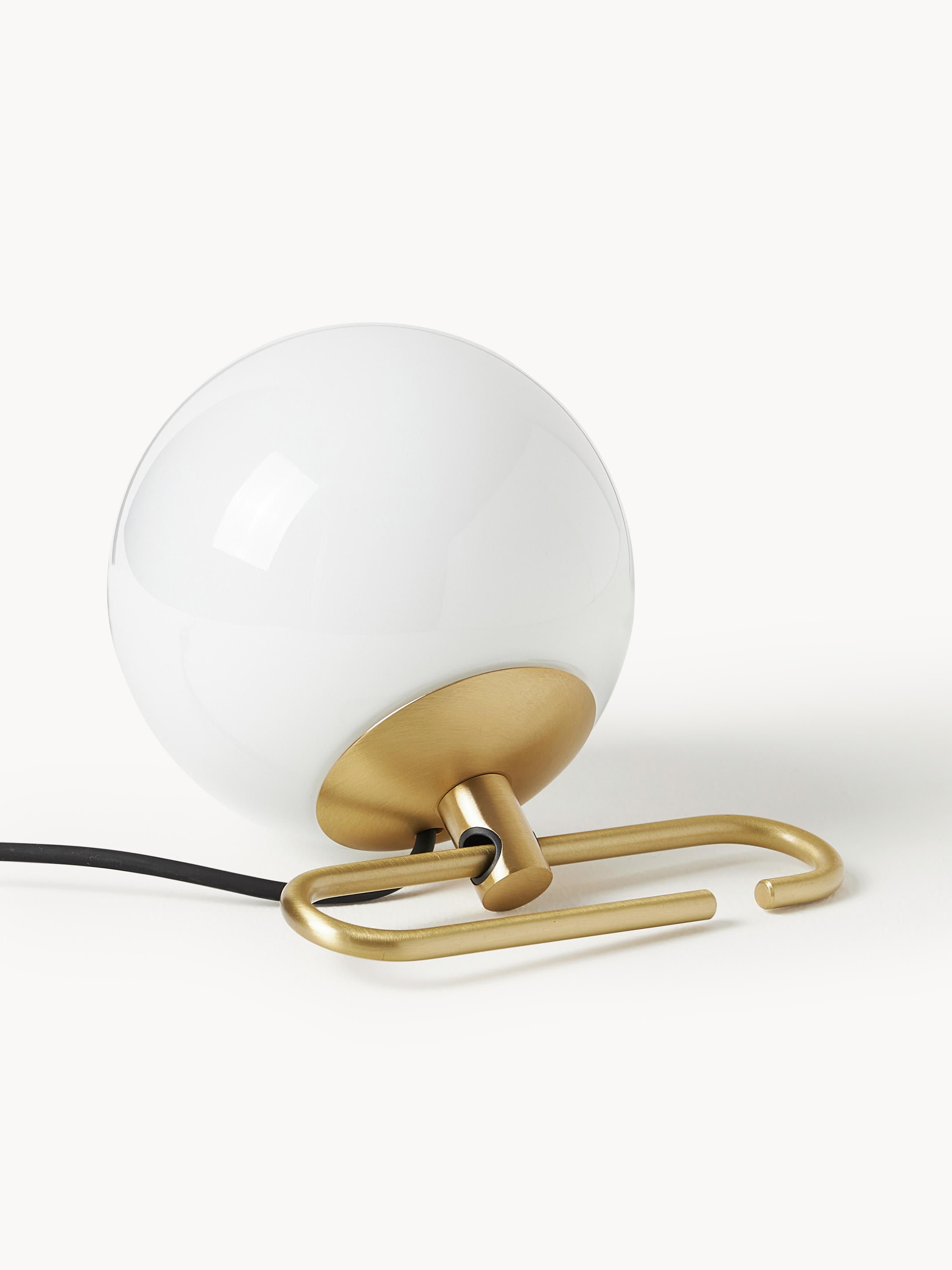 Lampe à poser soufflée bouche nh1217 - Blanc cassé, doré