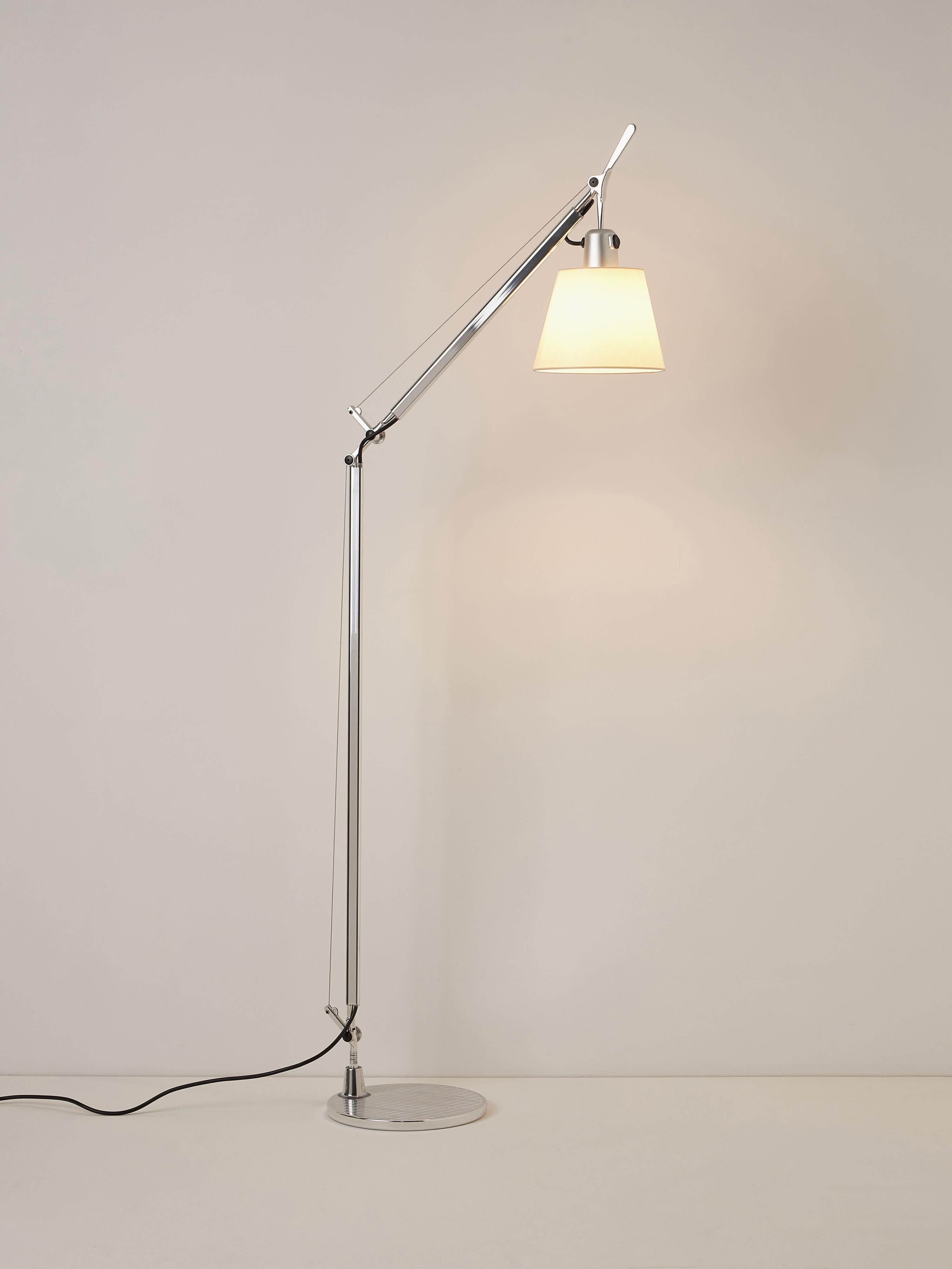 Lampadaire Wright - Aluminium, crème