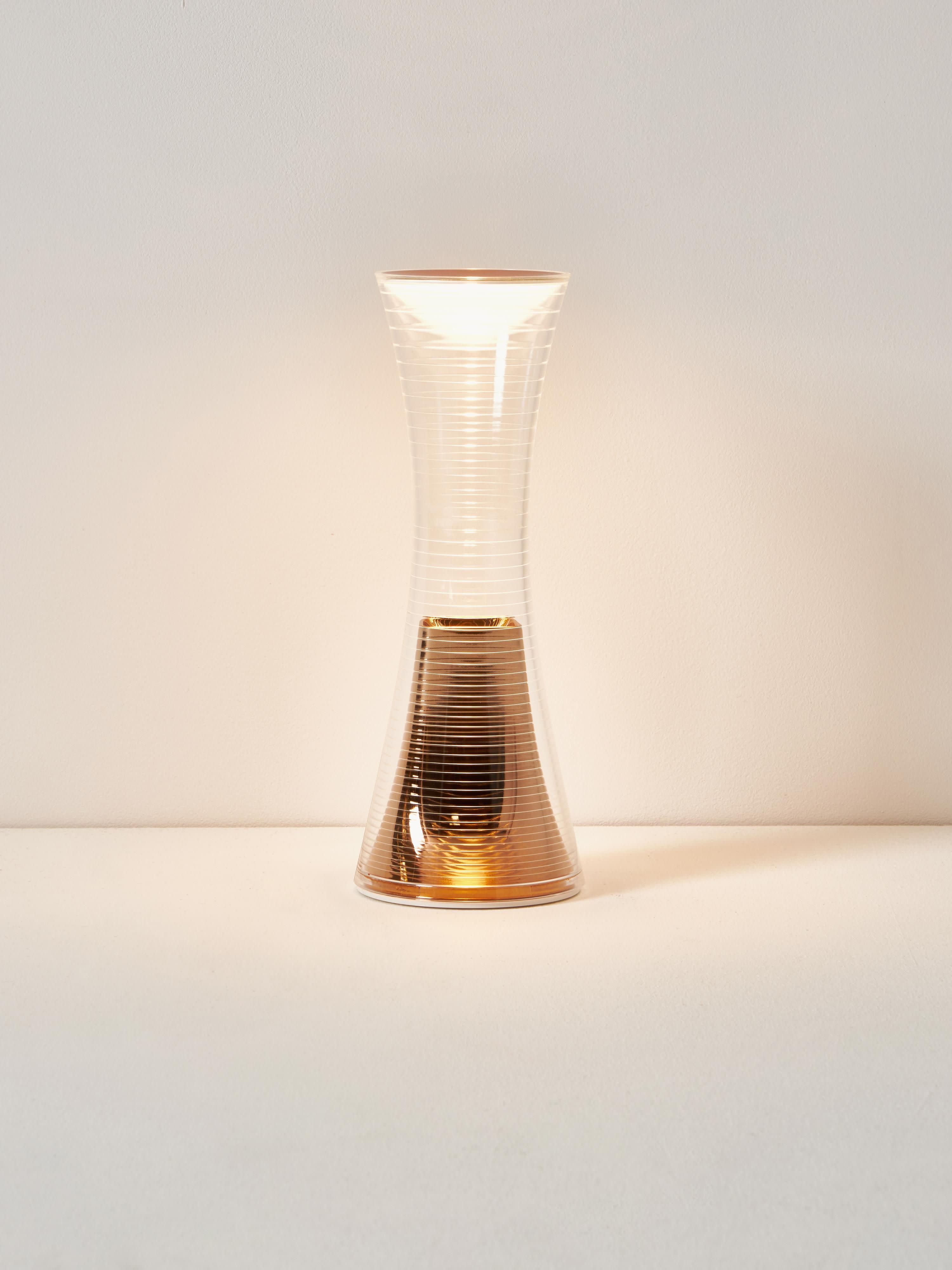 Petite lampe à poser LED Mabon - Transparent, doré