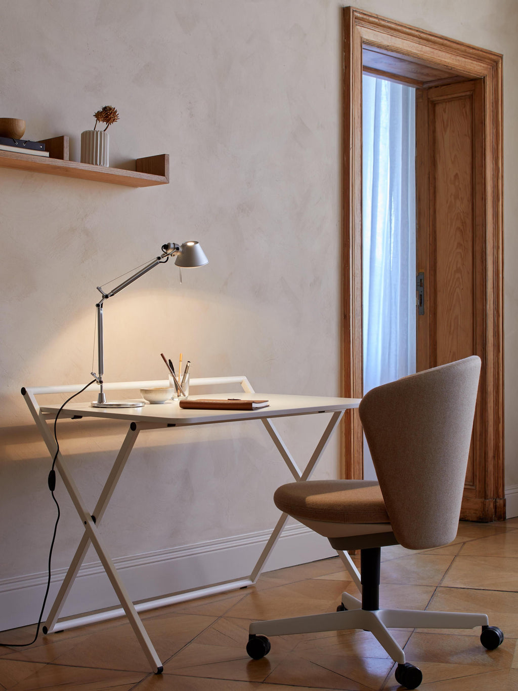 Lampe de bureau orientable Samuel - Argenté, mat