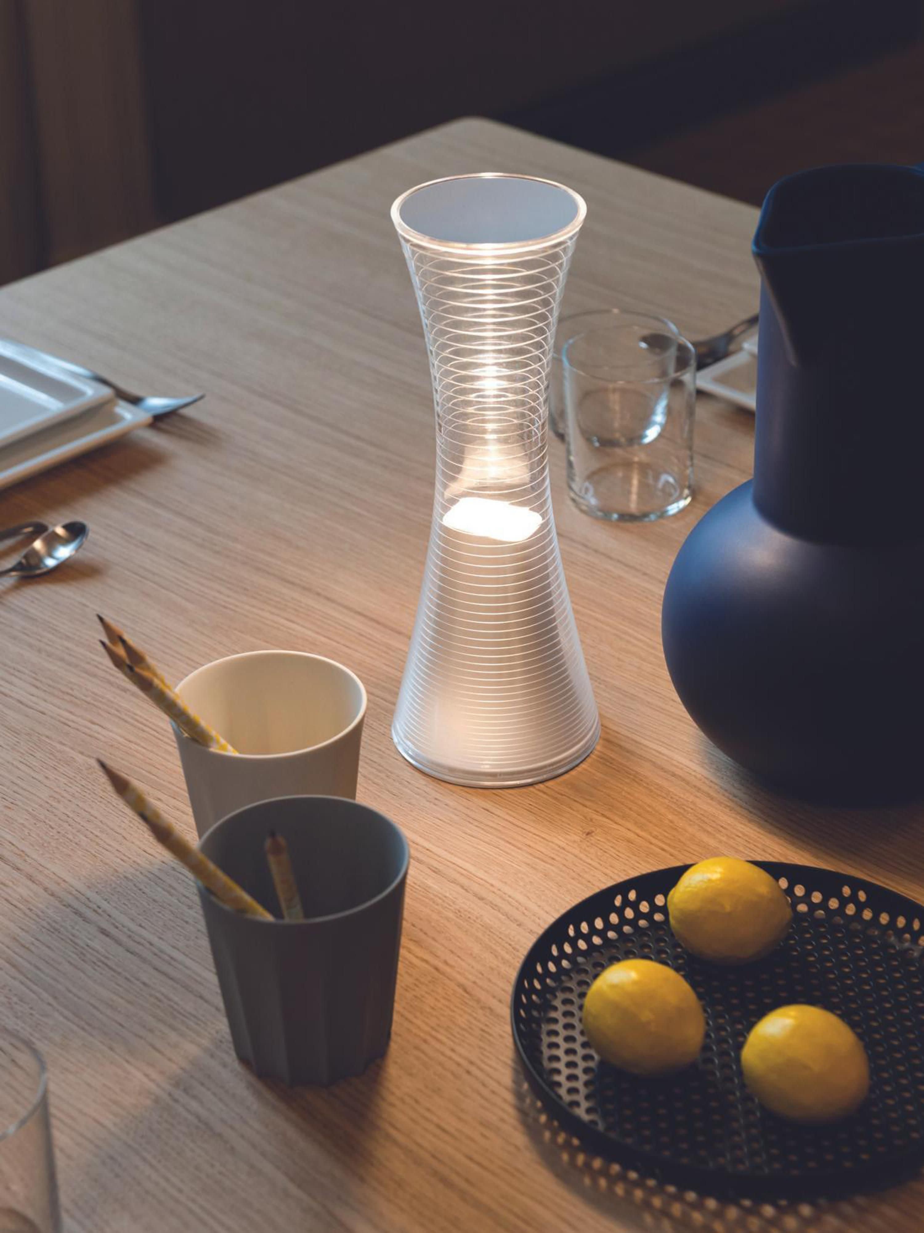 Petite lampe à poser LED Mabon - Transparent, blanc