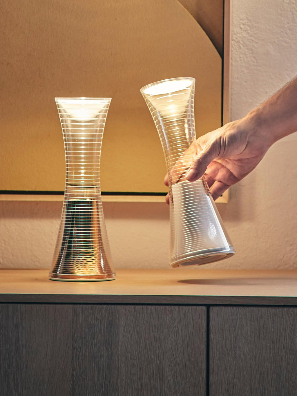 Petite lampe à poser LED Mabon - Transparent, blanc