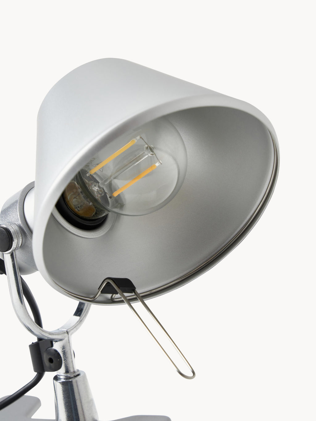 Petite lampe de bureau à pince Othar - Argenté