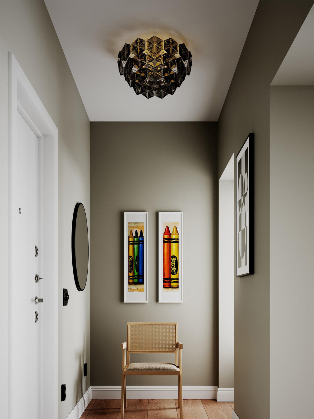 Plafonnier design en verre Bryce - Noir